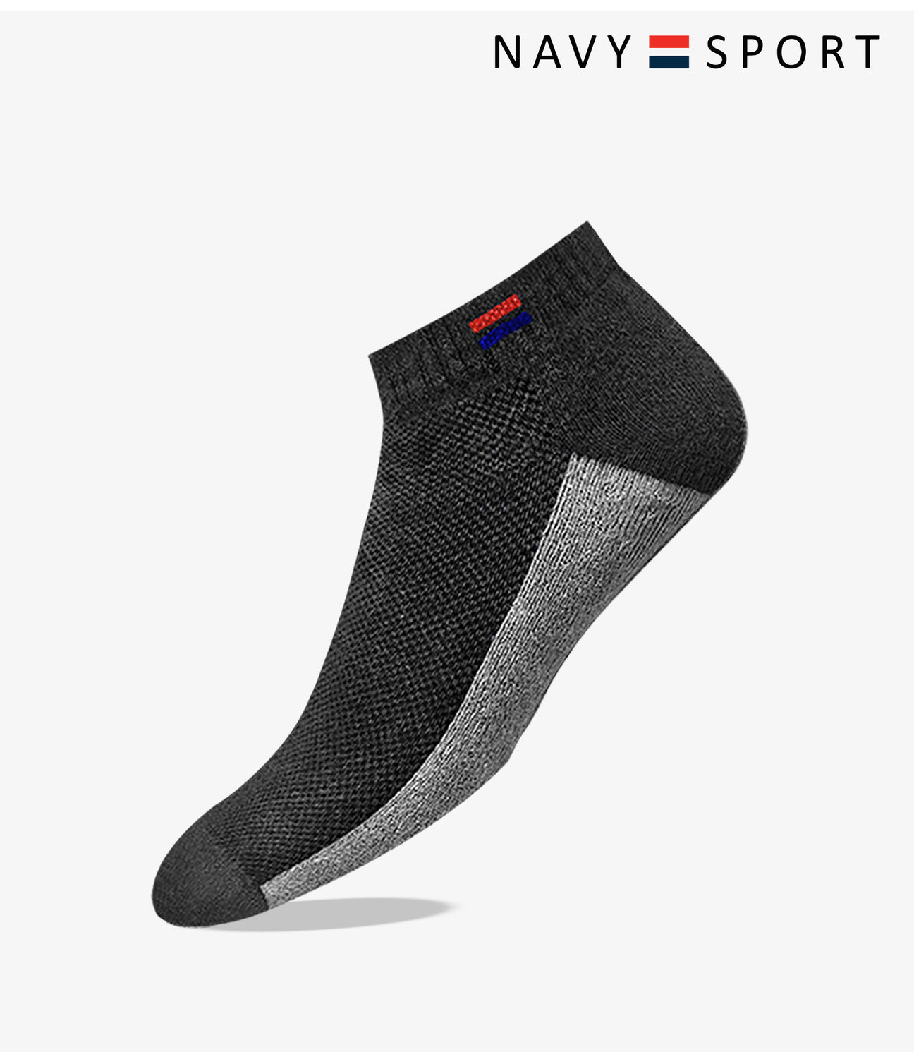 NAVYSPORT Men's Cotton Solid Ankle Socks, Pack of 1 – Soxco