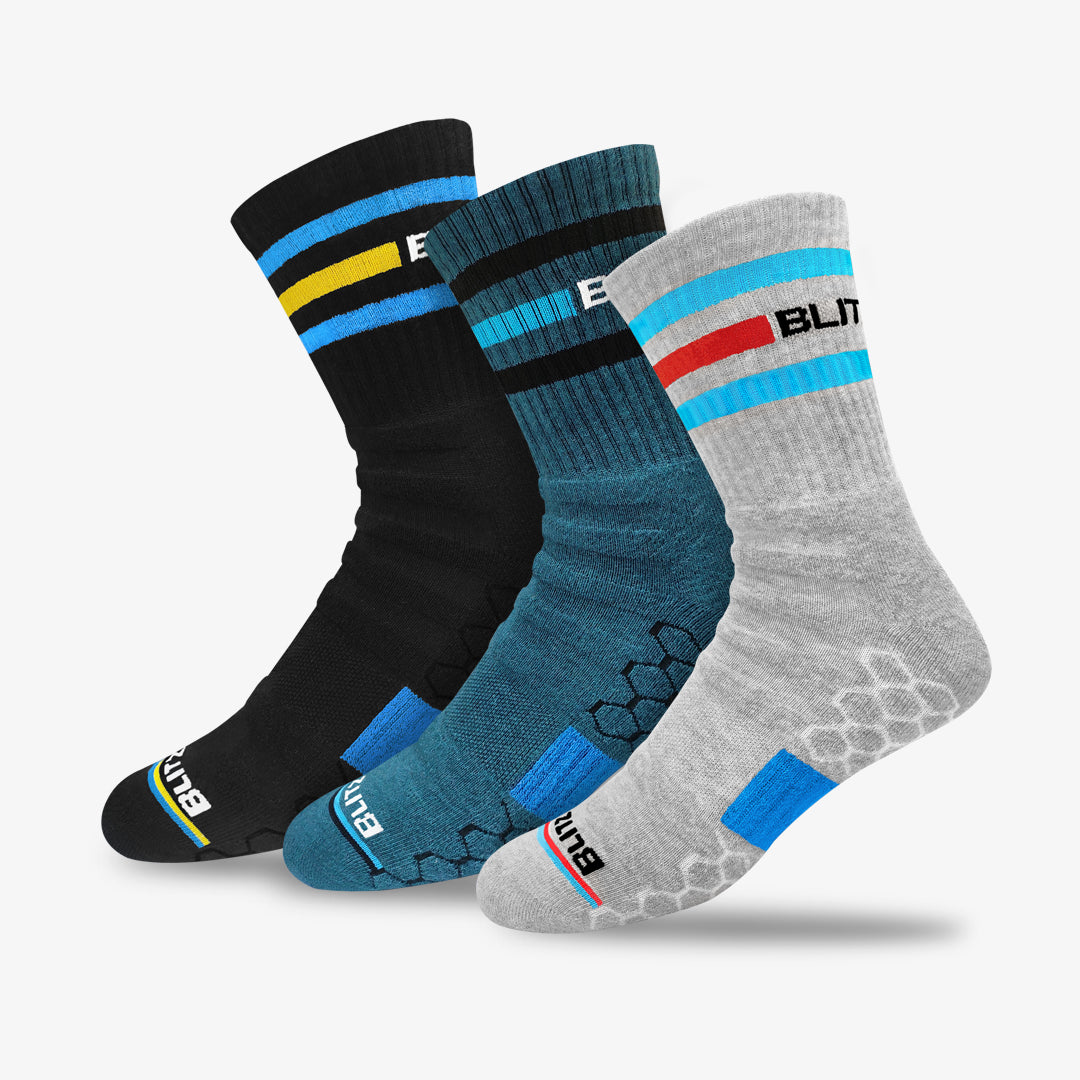 Training Crew (3 Pack) | Unisex | Black | Socks | ASICS